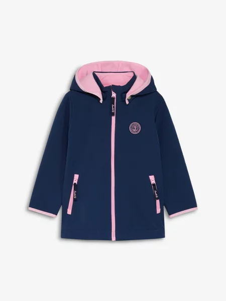 Kurtka softshell marki Luchri z kontrastowymi detalami niebieska