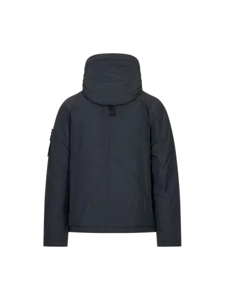 Krótka parka Stone Island z kamieniami niebieska