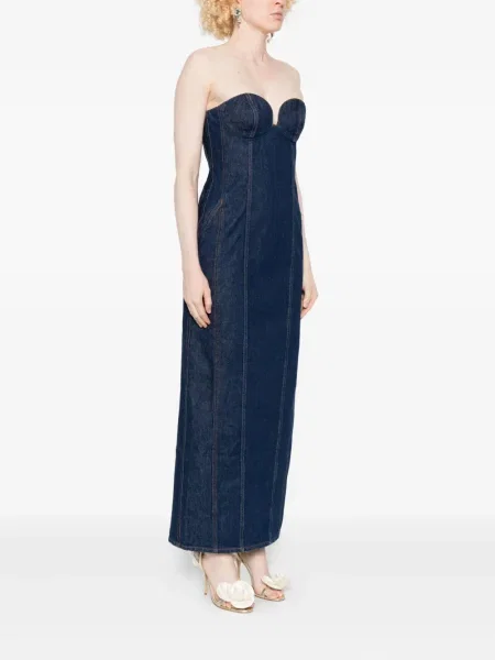 Rochie din denim Magda Butrym până la genunchi de costum albastru