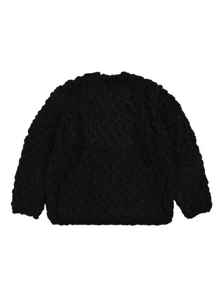 Pulover Yohji Yamamoto cu decolteu rotund negru