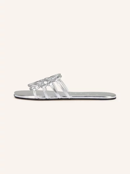 Loewe Klapki Petal Anagram silber srebrne