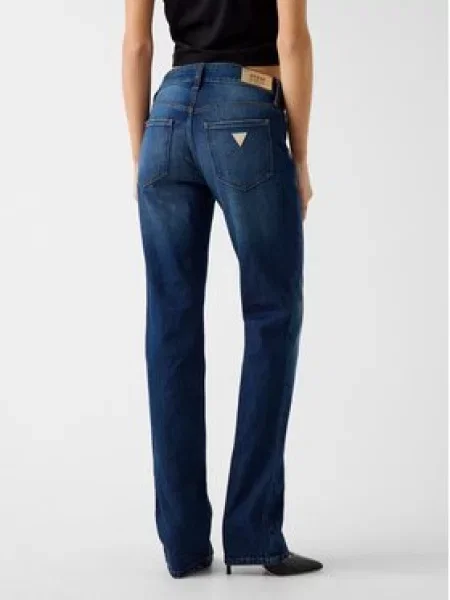 Guess Jeans hlače Flared Fit modra