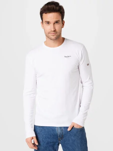 Pepe Jeans Tričko / čierna / ohnivo červená biela