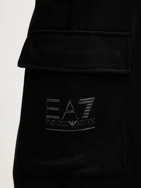 Спортивные штаны Ea7 Emporio Armani с принтом черные