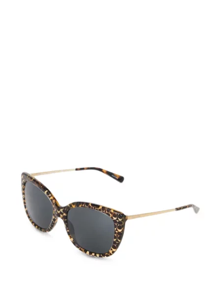 Ochelari de soare Coach cu imprimeu geometric maro