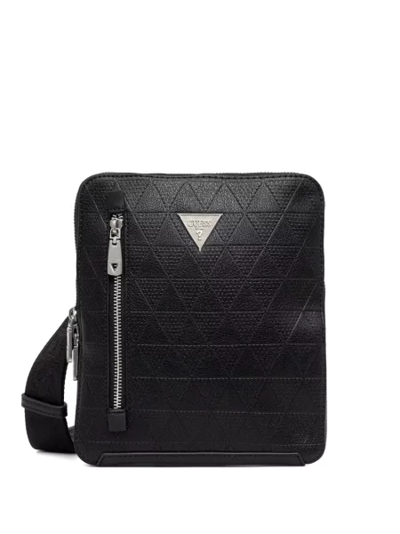 Geantă crossbody Guess cu imprimeu geometric negru