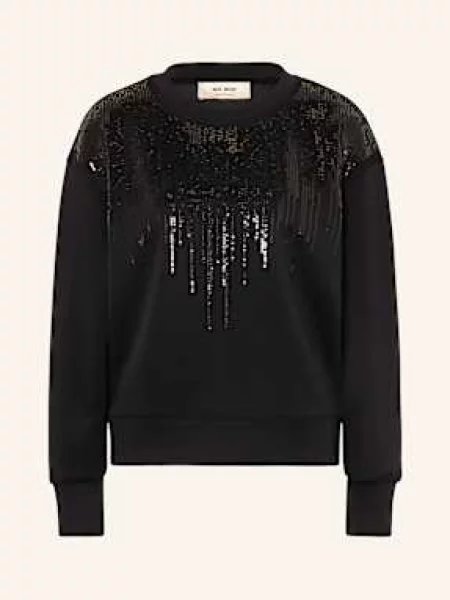 Mos Mosh Bluza Nierozpinana Mmneve Z Cekinami schwarz czarna