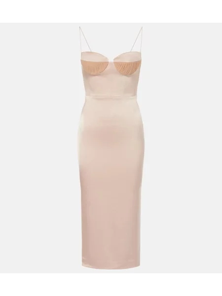 Rochie midi Alex Perry din satin până la genunchi de costum roz