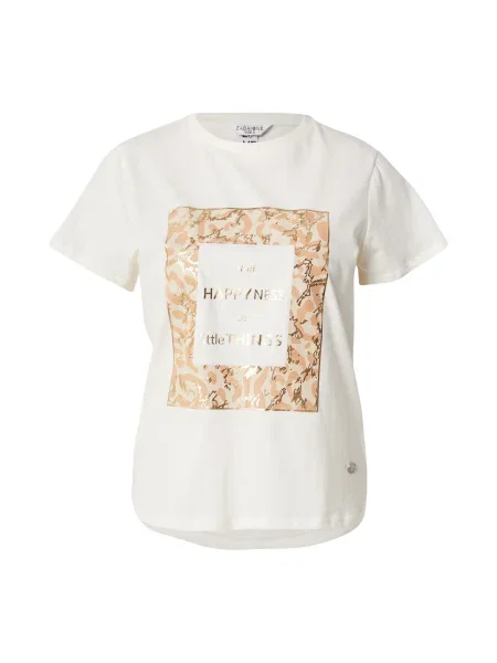 ZABAIONE Tricou auriu / portocaliu / portocaliu pastel / murdar alb