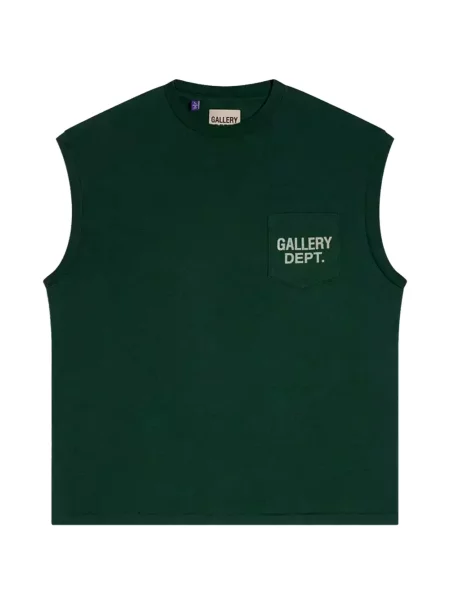 Tricou Gallery Dept. fără mâneci cu imagine verde