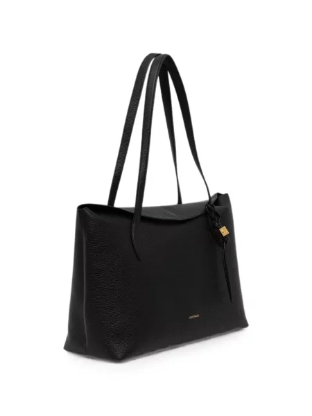 Top Coccinelle din piele negru