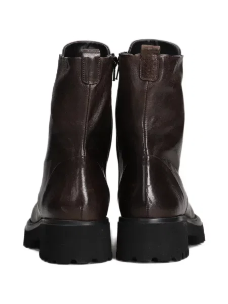 Botine Evaluna cu șireturi din piele maro