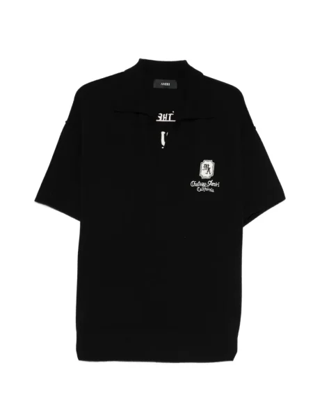 Polo Amiri cu broderie negru