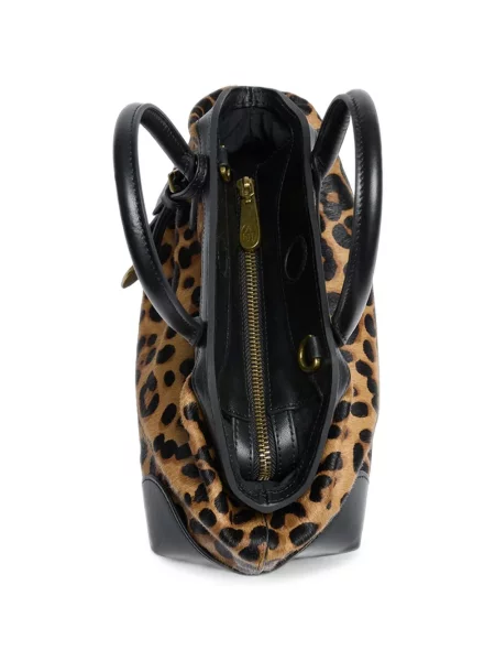 Geantă shopper Ash cu imagine cu model leopard maro