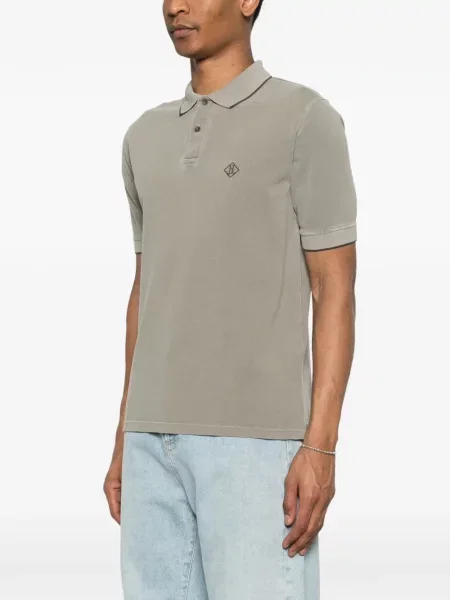Tricou polo Herno cu broderie gri