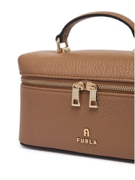 Furla keresztpántos táska női bőr Camelia Micro bézs