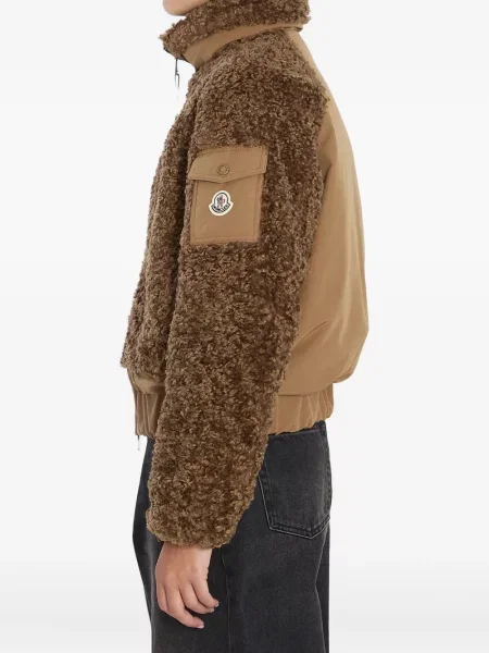 Ursuleț de pluș geacă Moncler din fleece maro