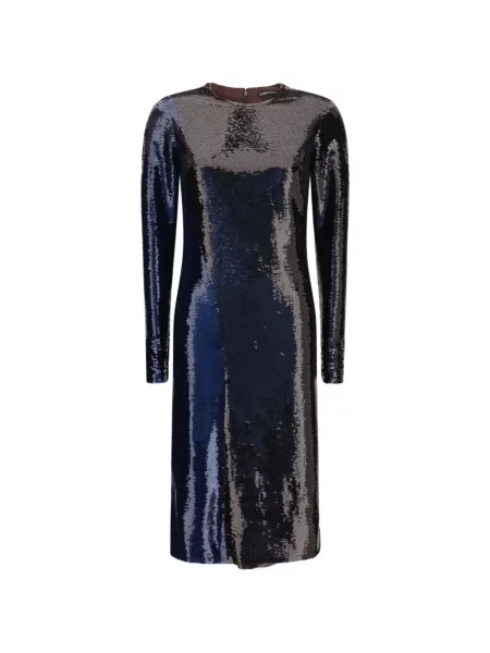 Lung rochie midi Tom Ford cu paiete albastru
