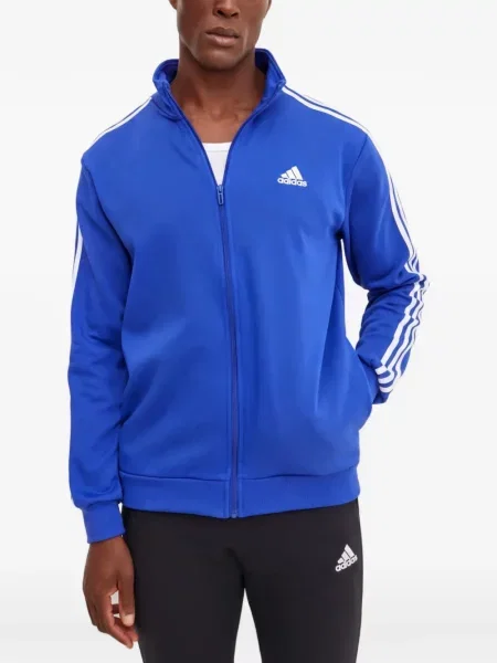 Prugaste teretana kratke hlače Adidas s printom plava