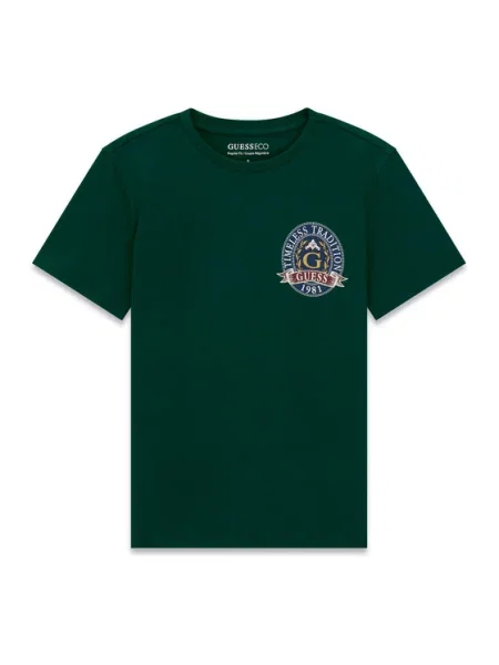 Guess T-Shirt Σκούρο πράσινο
