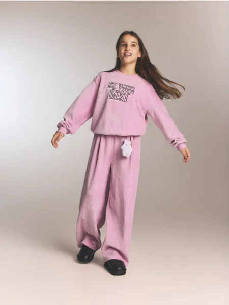 Pantaloni copii Reserved violet