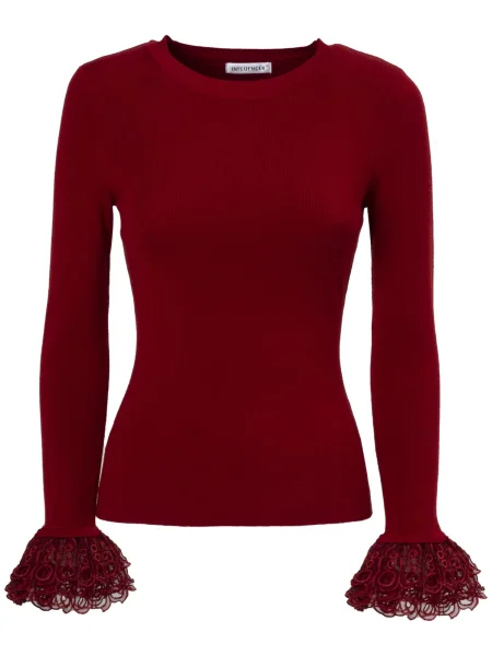 Influencer Pulover cireș roșu