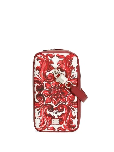 Geantă Dolce & Gabbana cu imagine din canvas roșu