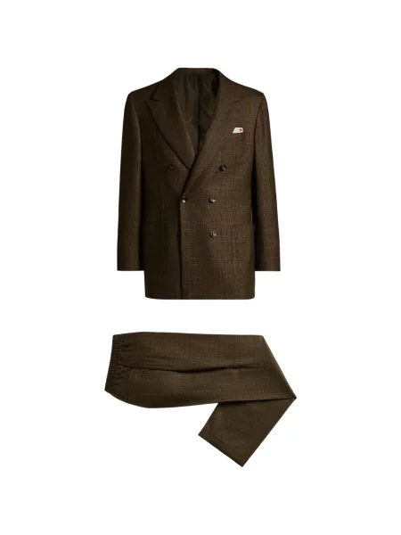 Costum Kiton cu două rânduri de nasturi maro