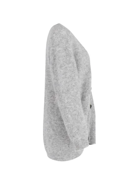 Cardigan Ganni lung gri