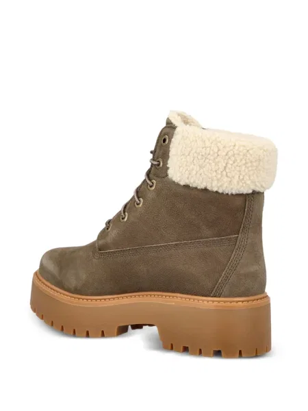 Botine Timberland cu platformă streetstyle cu strasuri maro