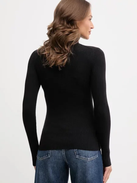 Calvin Klein Jeans pulóver könnyű garbónyakú fekete