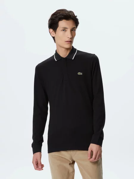 Поло Lacoste черное