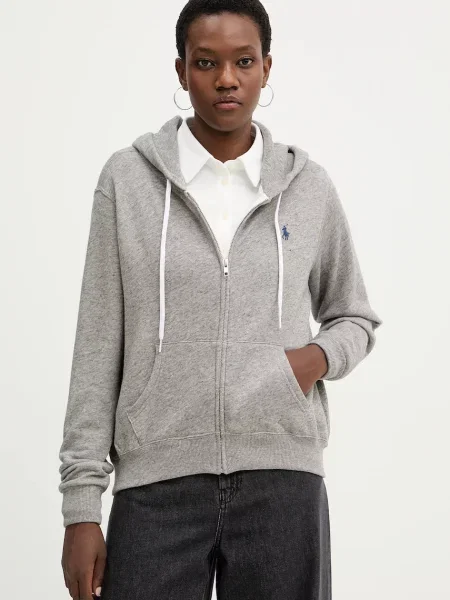 Bluza z kapturem Polo Ralph Lauren z kapturem szara