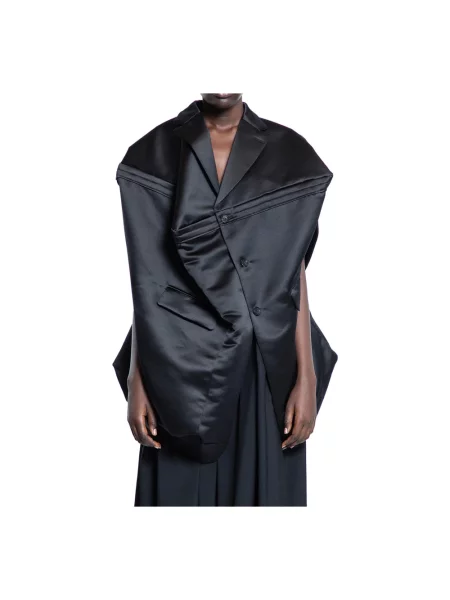 Satynowa kamizelka Comme Des Garcons czarna