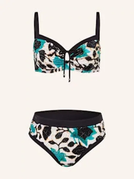 Charmline Bikini Z Fiszbinami Cool Baroque blau czarny