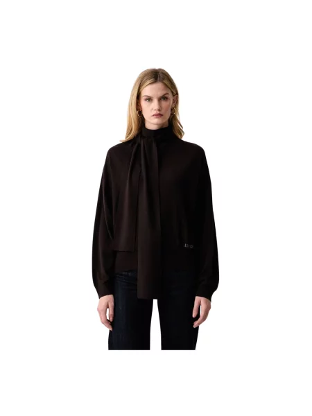 Sweter z golfem Liu Jo do golfa brązowy