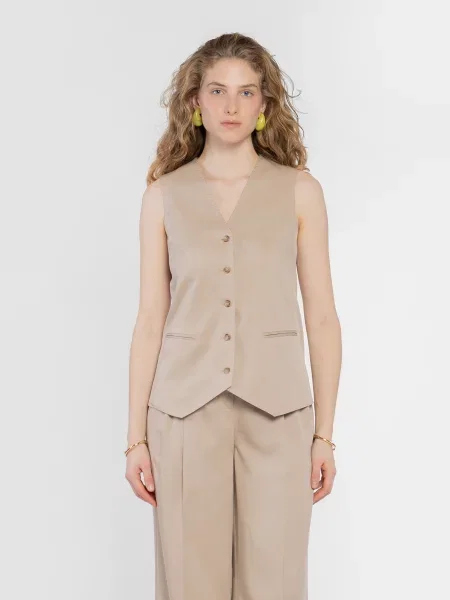 Жилет класичний Arber ліоцелл бежевий