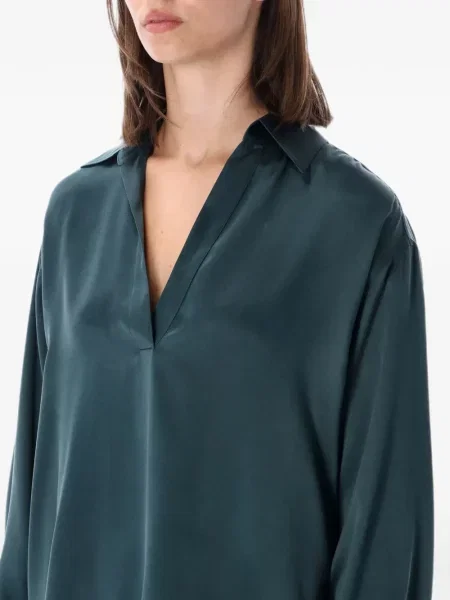 Σατέν polo Tom Ford με κέντημα πράσινο