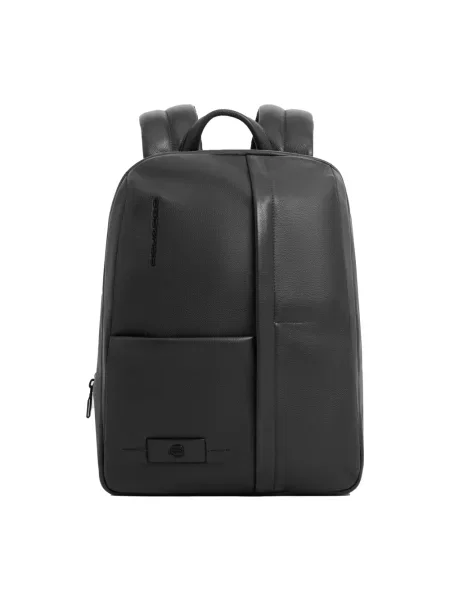 Torba na laptopa Piquadro skórzana czarna