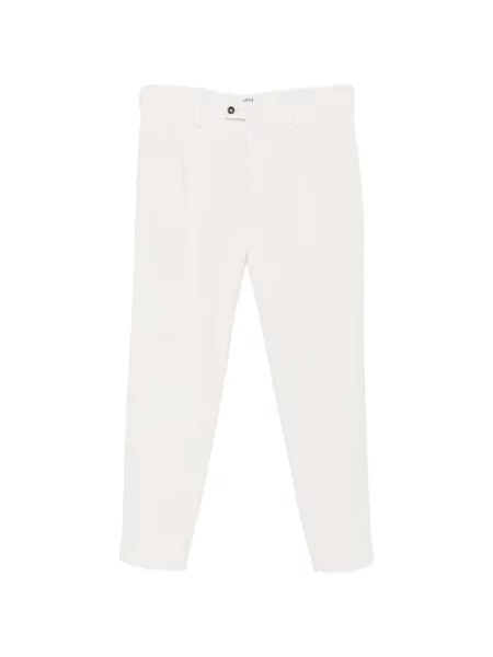 Pantaloni Vela Shop de catifea cord alb