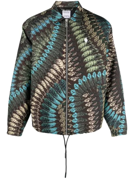 Жакардово яке тип бомбър Marcelo Burlon County Of Milan кафяво