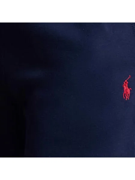 Dzianinowe spodnie dresowe Ralph Lauren niebieskie