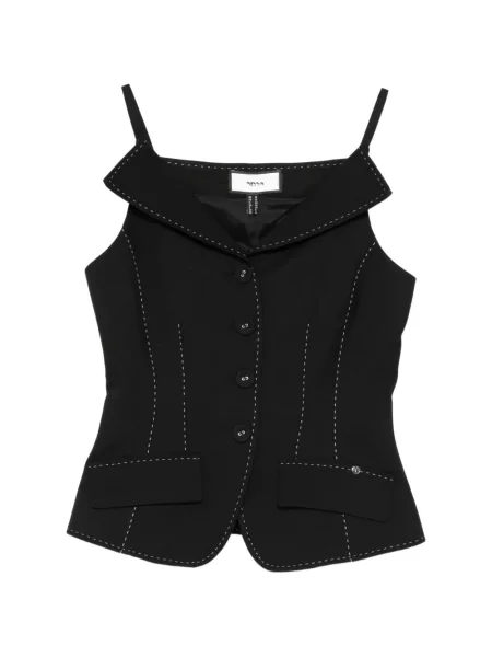 Bluzka Nissa z dekoltem w serek czarna