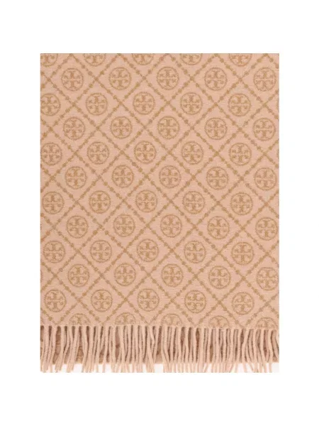 Szal Tory Burch brązowa