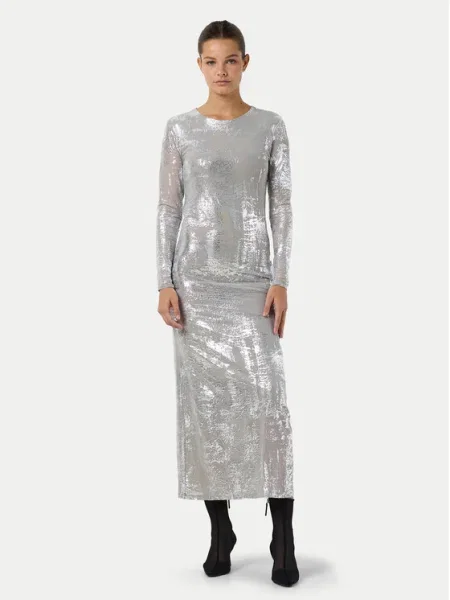 Noisy May Rochie cocktail Lucia argintiu