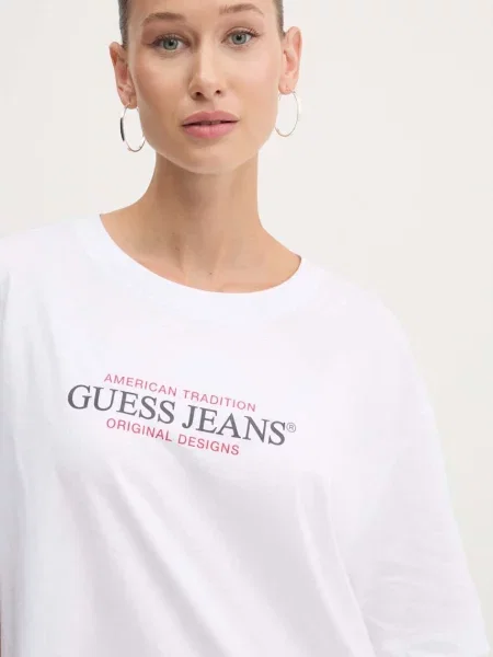 Guess Jeans tričko bílé