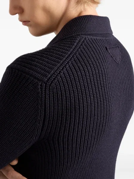 Cardigan Prada de lână albastru