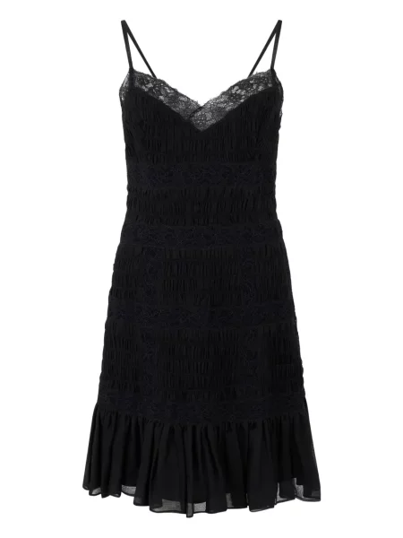 Rochie Valentino Garavani cu volane din dantelă de costum negru