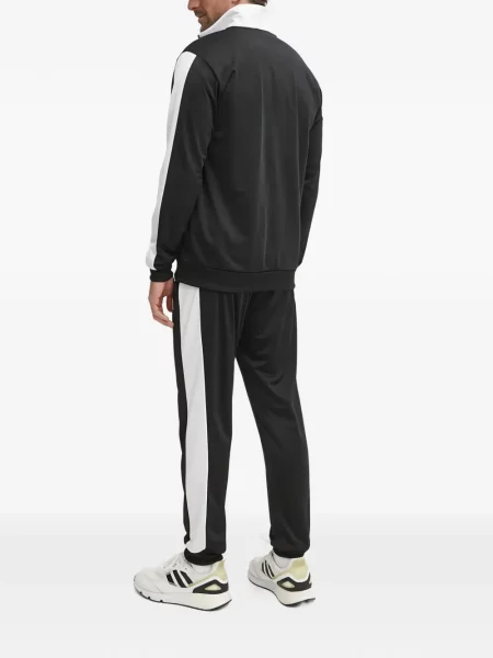 Pantaloni Adidas cu dungi alergare cu broderie albastru