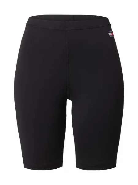 Къс панталон Tommy Jeans с висока талия черно